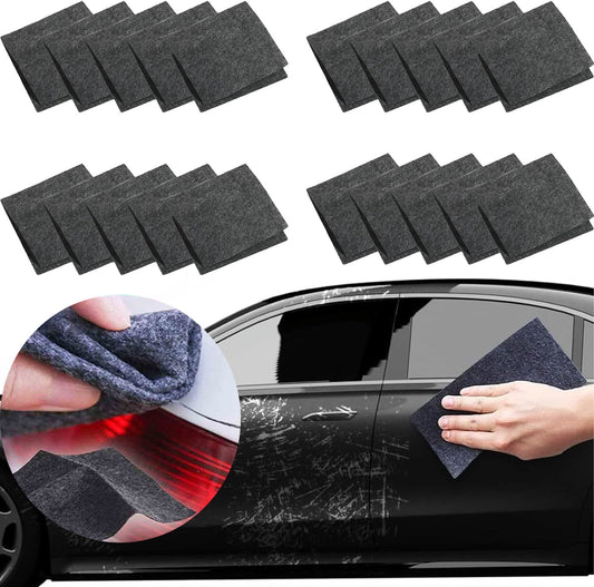 Breathe Green Nano Sparkle Cloth, Nano Removal Car Paint Scratch Repair Cloth, Nano Sparkle Cloth, Removes Scratches, Bird Droppings Stains for Vehicles Car Paint Deep Scratches Repair(4 * 4/20PCS)
