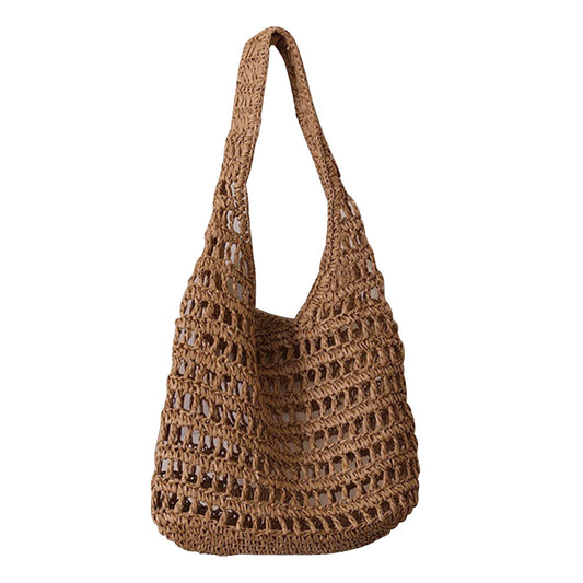 Buodes Beach Bags For Women Women Straw Crochet Backpack Flap Drawstring Shoulders Bag Casual Beach Daypack Clutch Bag Straw Purse For Girls Summer Beach Crossbody Handbags