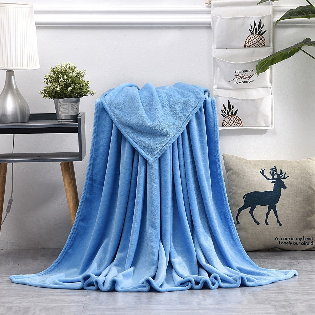 Buodes Multicolor Fleece Throw Blanket, Velvet Plush Throw,Super Soft Plush Blanket Summer Savings Clearance Super Soft Warm Solid Warm Micro Plush Fleece Blanket Throw Rug Sofa Bedding