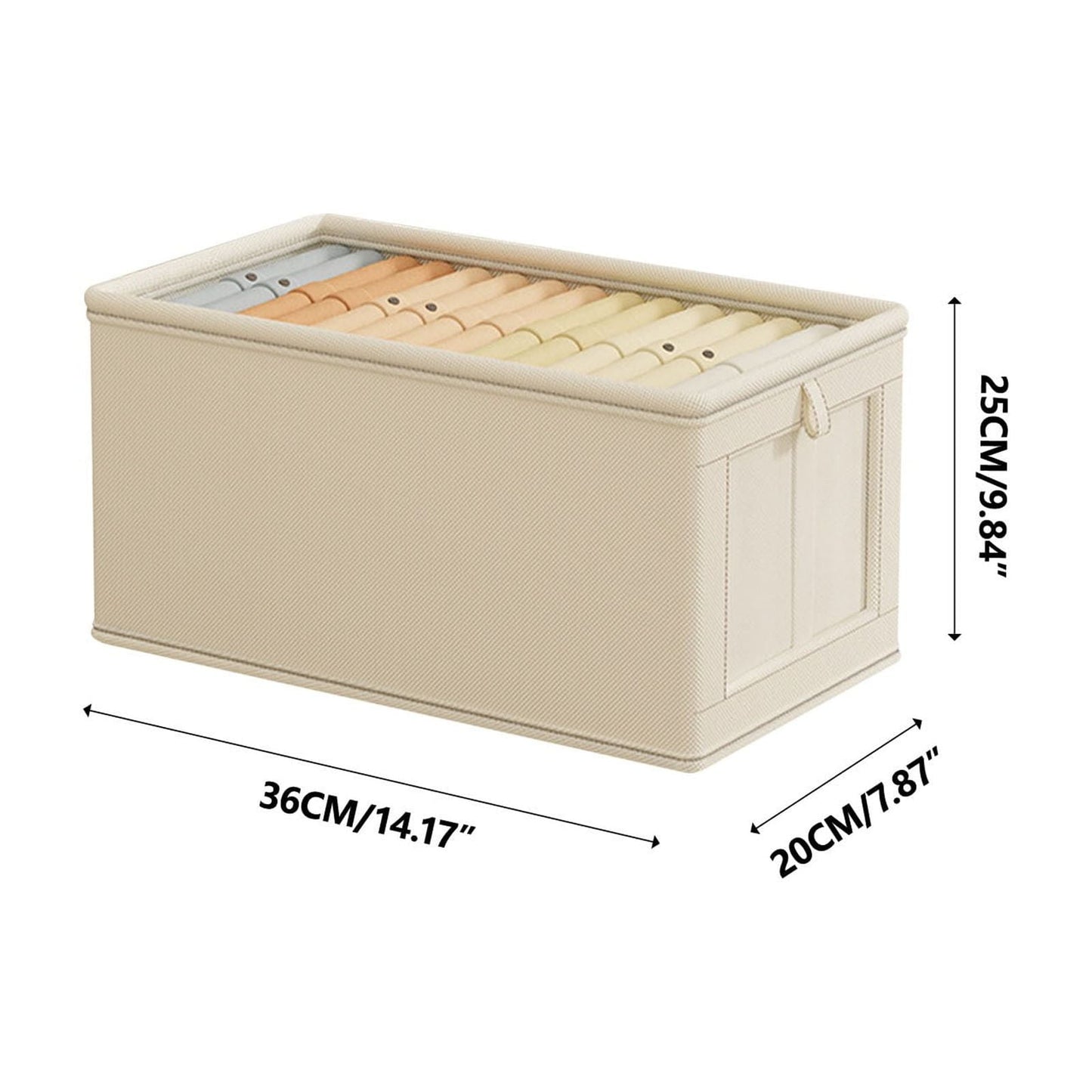 Buodes Summer Savings Clearance Oxford Cloth Window Visible Clothing Storage Box With Lid Large Fabric Storage Box Preferred For Home Storage