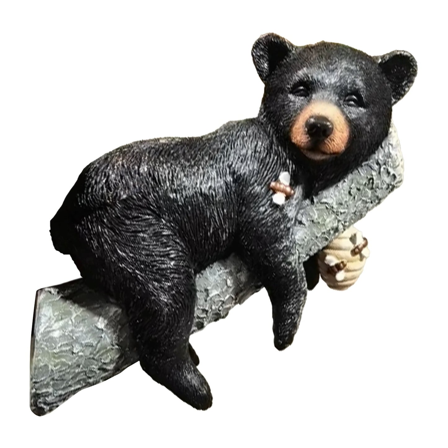 Buodes Summer Savings Gardening Supplies Garden Decor Clearance Funny Black Bear Cub Napping Hanging Out In A Tree Figurine Tree Decor Outdoor Scuplture Baby Bear Up A Tree Garden
