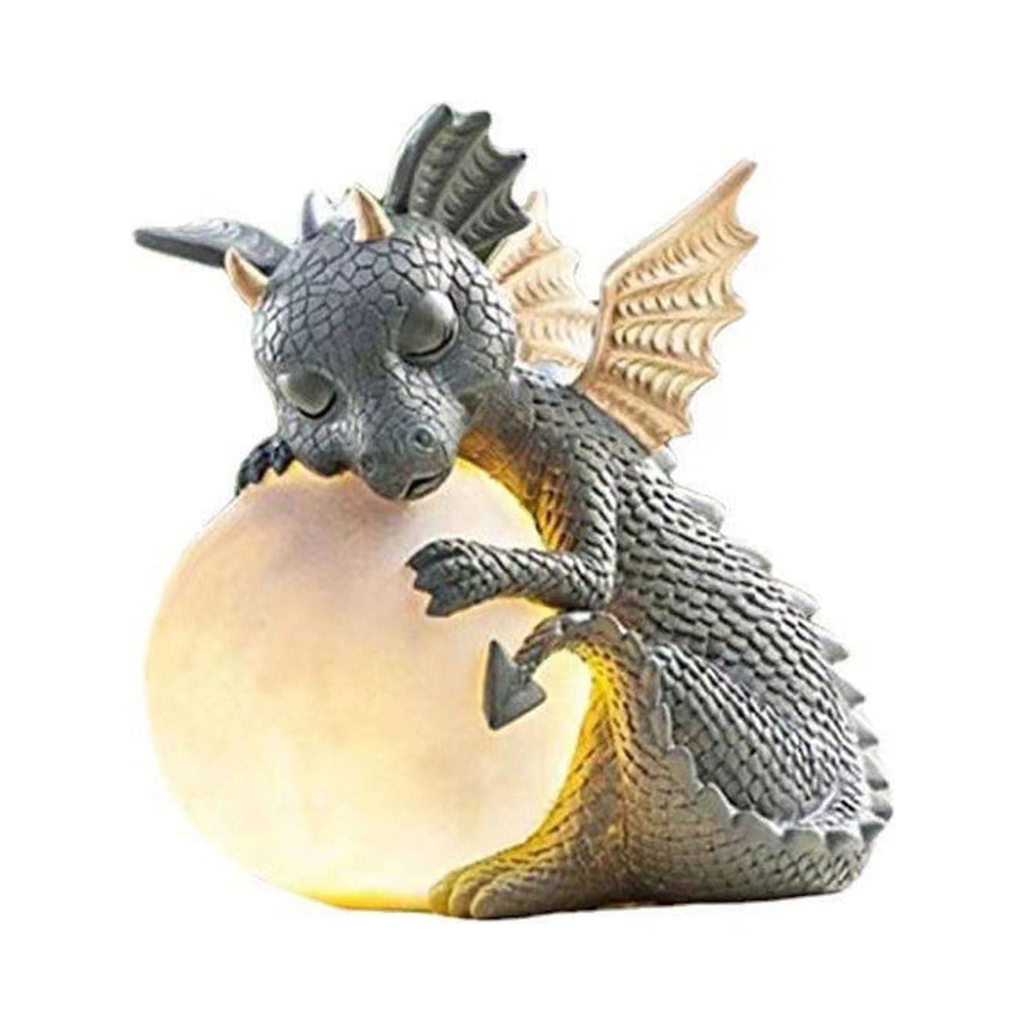 Buodes Summer Savings Gardening Supplies Garden Decor Clearance Garden Dragon Statue, Resin Dinosaur Outdoor Sculpture - Cute Garden Dragon Statue With LED Lights For Home Decor, Yard Yard Decor
