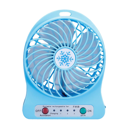 Buodes Summer Savings Portable Small Desk Fan, Mute Snowflake Fan With Led Lantern, Three Gear Indicator Light, 1200Mah Rechargeable Battery Operated Usb Fan, For Office, Bedroom