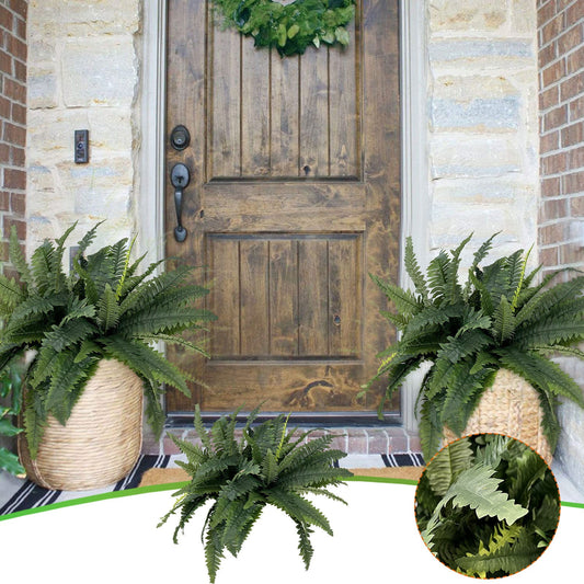 CELNNCOE 1PCS Artificial Ferns for Outdoors,29.9 Large Ferns Artificial Plants,Faux Ferns Fake Ferns Artificial Plants,Artificial Plants Outdoor,Fake Boston Fern,Home Decor