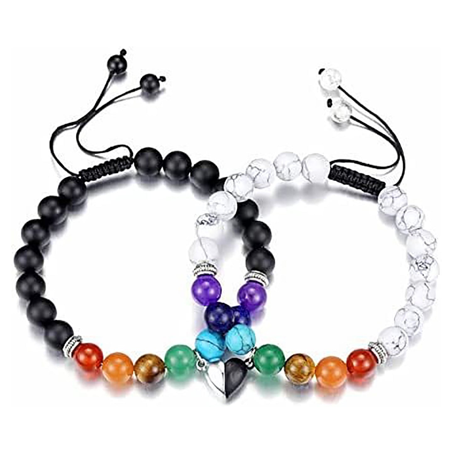 CELNNCOE 2 Pcs Magnetic Bracelet for Couples,Bracelets for Women Men Valentines Day Gifts , Matching Bracelets for Couples Bestfriend, Love Jewelry Gifts for Valentine's Day Anniversary