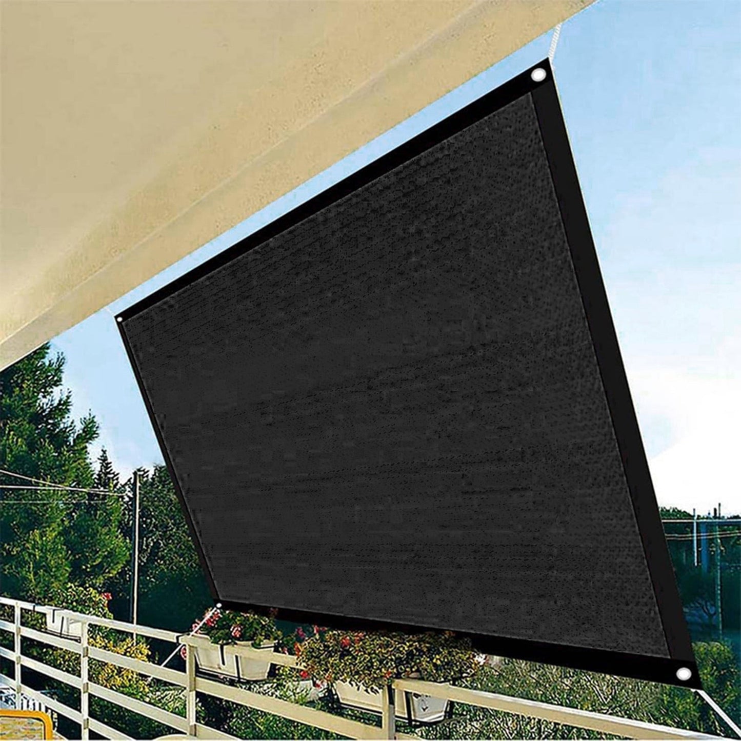 CELNNCOE 78.74 x 78.74 in Black Square Shade Sail