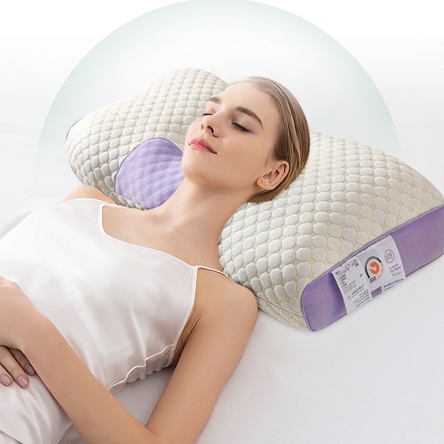 CELNNCOE Anti Snore Pillows for Sleeping-Ergonomic Neck Support Pillow for Neck and Shoulder Pain Relief with Soft and Non Collapsing Core Protects The Cervical Spine,Household Cervical Pillow