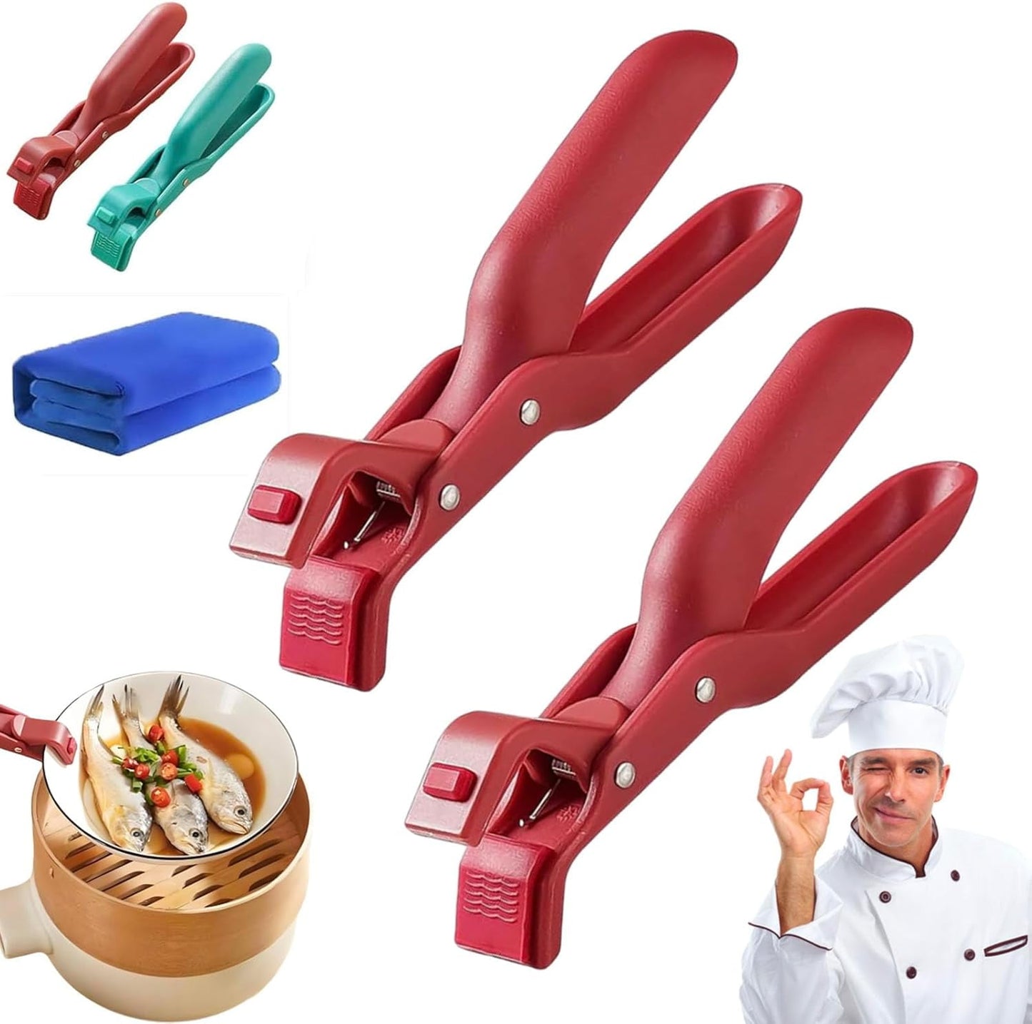 Multi-angle Hot Plate Gripper, 2025 Hot Plate Grippers Tongs, Non-slip Heat Insulation Anti-Scald Clip, Bowl Dish Plates Gripper Clips