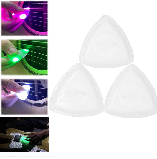 CELNNCOE Beat Picks - Beatpicks Light up Guitar Pick, Dazzling Colourful Illuminated Guitar Plectrum,Personalized Auto LED Glowing Pick for Enhanced Stage Performance,3PCS