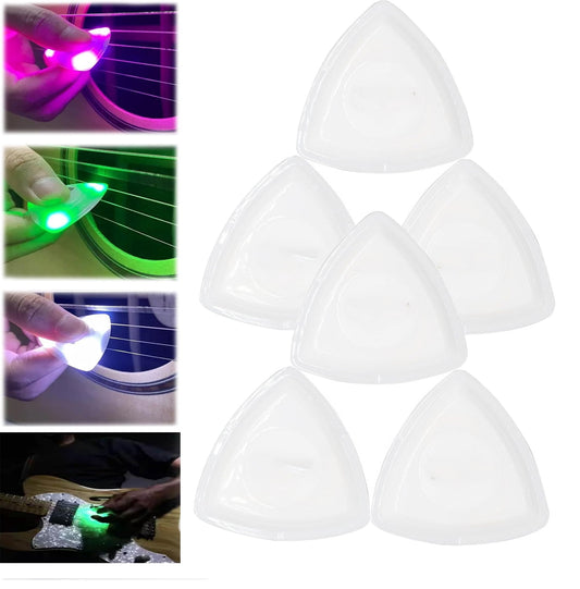 CELNNCOE Beat Picks - Beatpicks Light up Guitar Pick, Dazzling Colourful Illuminated Guitar Plectrum,Personalized Auto LED Glowing Pick for Enhanced Stage Performance,6PCS