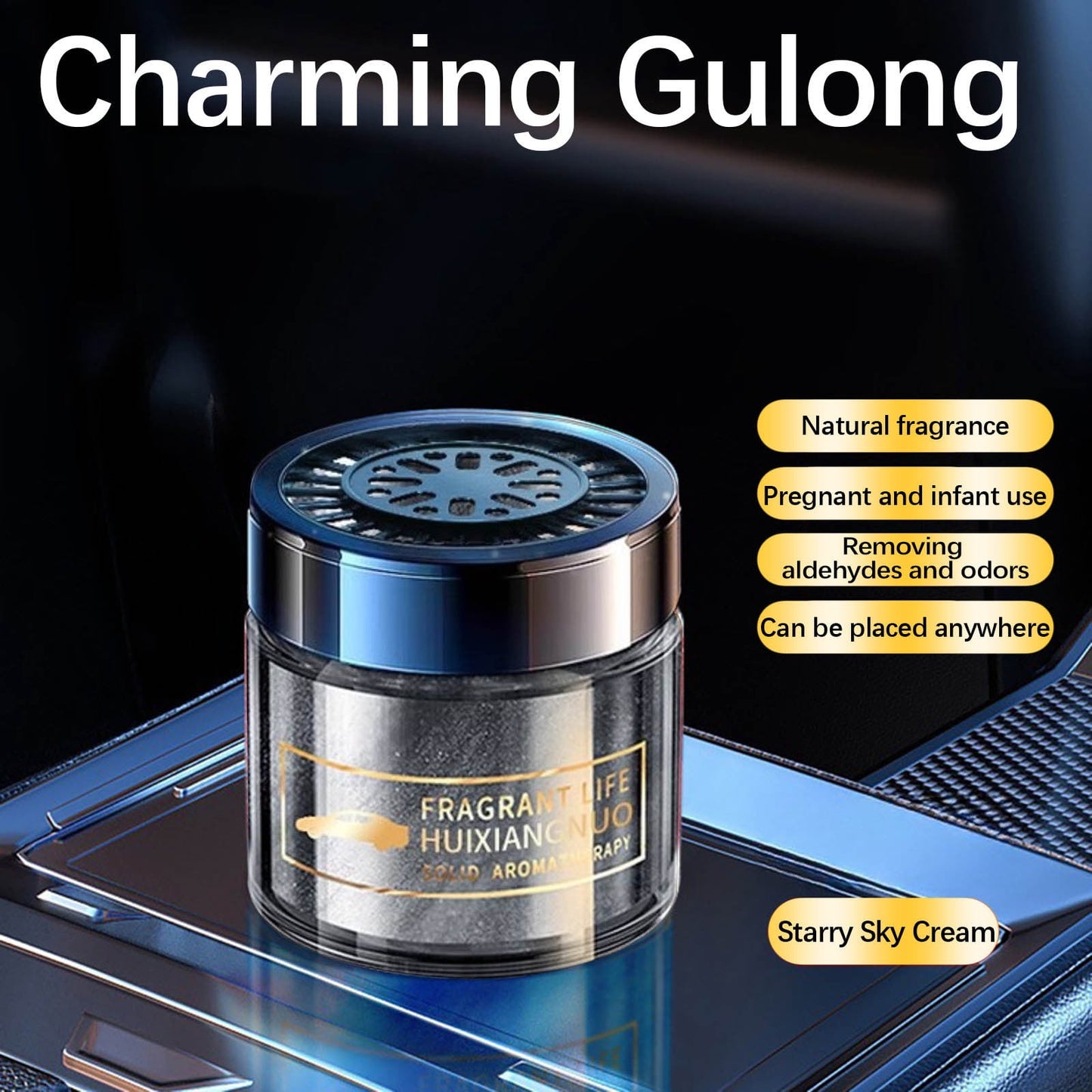 CELNNCOE Car Aromatherapy Solid Balm High-end Long-lasting Car Odor Removal Car,Mothers Day Gifts,F