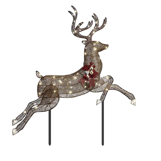 CELNNCOE Christmas LED Light Animated Christmas Outdoor Decorations Light-up ChristmasChristmas New Outdoor Decoration Luminous Deer Three Piece Set Gardening Decoration Christmas Decoration