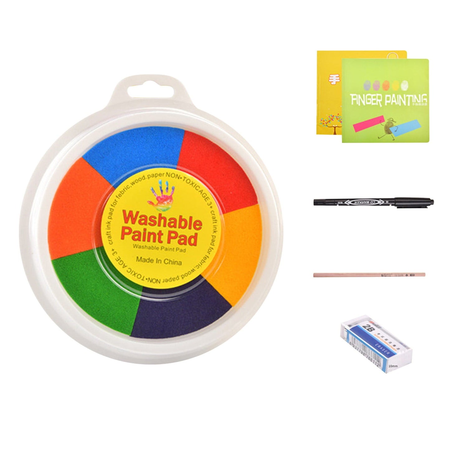 CELNNCOE Funny Finger Painting Kit, Kids Washable Finger Paint Set Funny Finger Painting Kit and Book for Kids Ages 4-8, Finger Drawing Crafts Mud Painting Kit Children's Finger Drawing Toys£¨6 Color£©