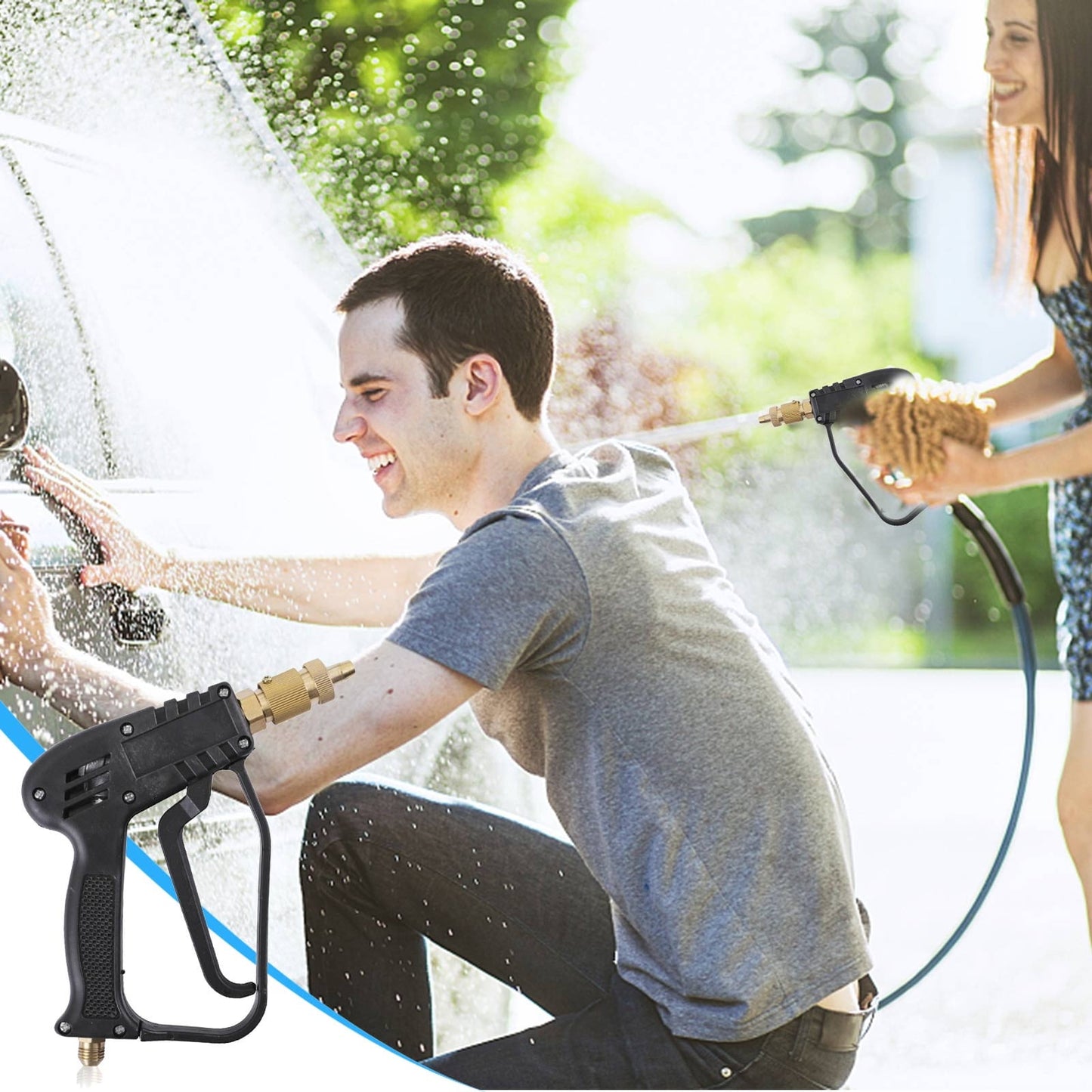 CELNNCOE Garden Hose Nozzle,High Pressure Cleaning Water Sprayers - Copper Water Sprayers For 55 And 58 Car Washing Machines