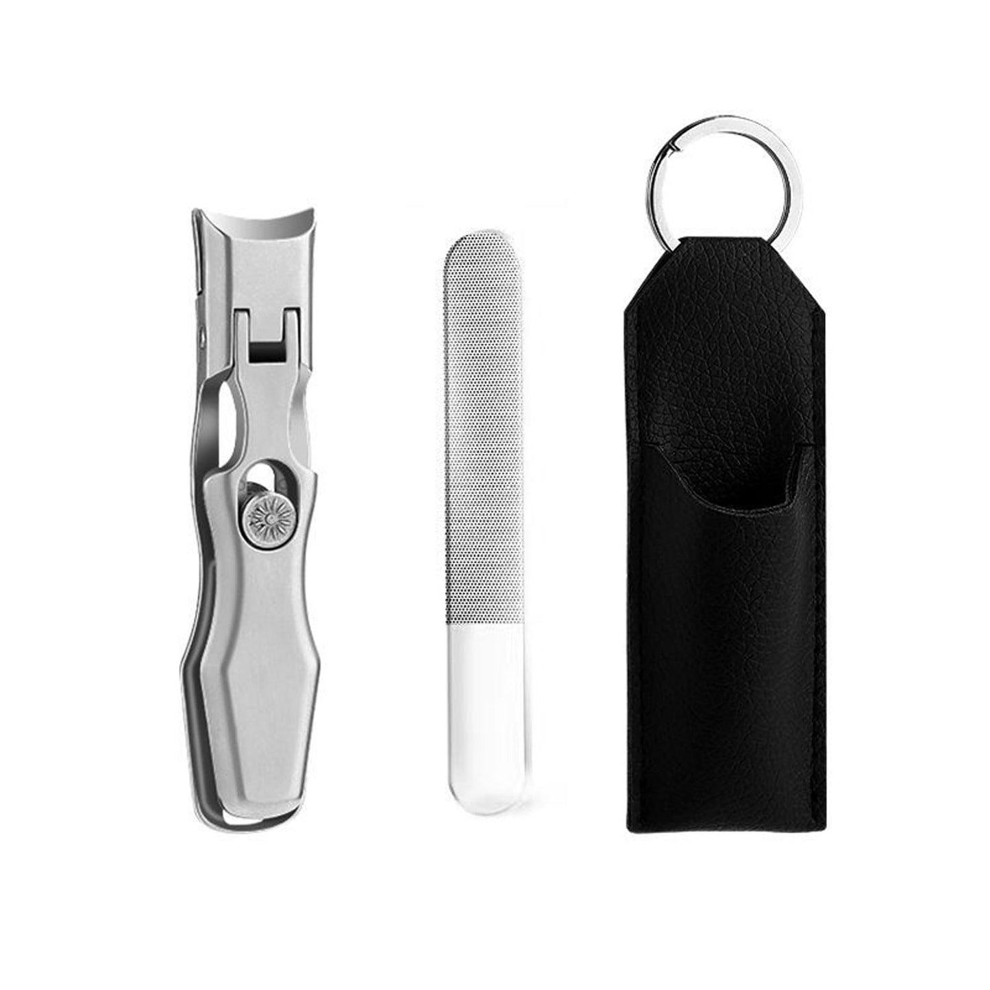 CELNNCOE German Nail Clippers for Men,Toe Nail Clippers for Thick Nails, Ultra Sharp Stainless Nail Clipper with Catcher Anti Splash Stainless Steel Nail Clippers for Men Women