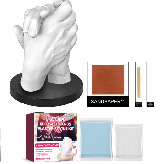 CELNNCOE Hand Casting Kit Couples,DIY 3D Plaster Cast Hands - Hand Holding Craft for Couples, Adult & Child, Family, Friends.Valentine's Day Gifts Newborn Baby Souvenirs Anniversary,Gifts for Women