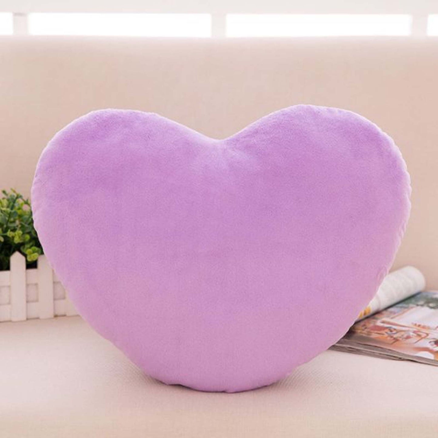 CELNNCOE Heart Pillow,Soft Pink Heart Shaped Pillow,Cute Room Decorative Throw Pillow,Heart Plush Cushion,Faux Fur Room Decor Throw Pillow for Couch Bed Women Valentine's Day Xmas Gift,30CM/11.8 inch
