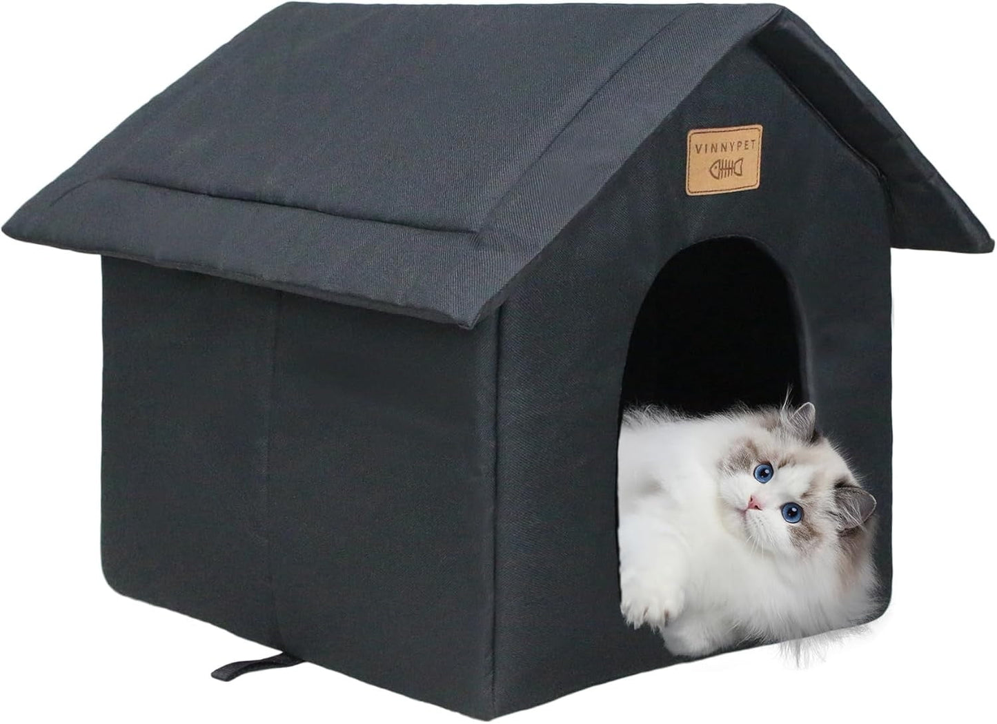 CELNNCOE Outdoor Feral Cat House for Winter,Weatherproof Insulated Waterproof Rainproof Foldable Cotton Filled Thicken Stray Feral Cats Dogs Tent Shelter Home Keep Warm Outside Indoor Garden£¬L