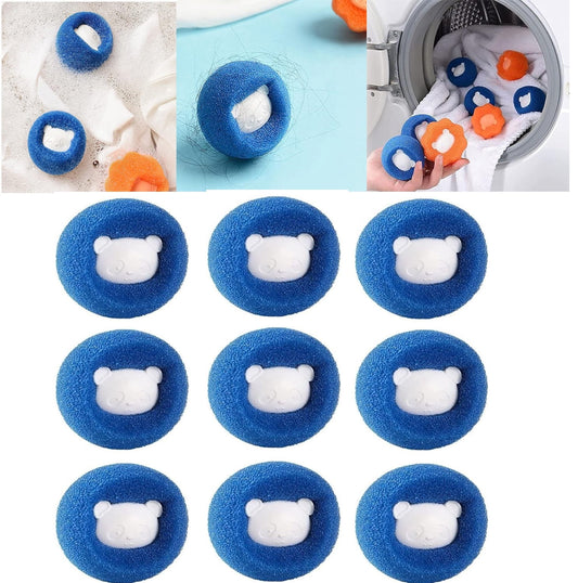 CELNNCOE Pet Hair Remover for Laundry,Lint Remover Washing Balls Reusable Pet Hair Catcher, Hair Cleaning Ball,Washing Machine Hair Catcher Dryer Balls for Clothing Dog Cat Pet Fur Remover,9Pcs Bule