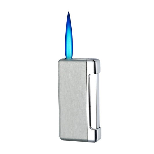 CELNNCOE Rechargeable Powerful Flashlights,Direct Blue Flame Windproof Lighter Metal Blue Flame Windproof Refillable Lighter Torch Lighter Butane Refillable Adjustable Lighter Suitable