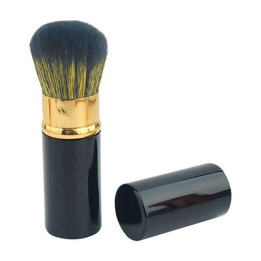 CELNNCOE Retractable Mini Makeup Brush With Cover Portable Fiber Highlight Blush Brush,Gifts for Her,A,3cm*3cm*10cm