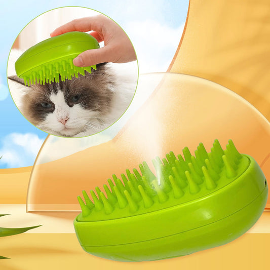 CELNNCOE Steamy Cat Brush,2024 Upgraded 4 in 1 Multifunctional Cat Steamer Brush,Self Cleaning Steam Cat Brush for Massage,Cat Steamy Brush,Steam Pet Brush for Removing Tangled and Loosse Hair