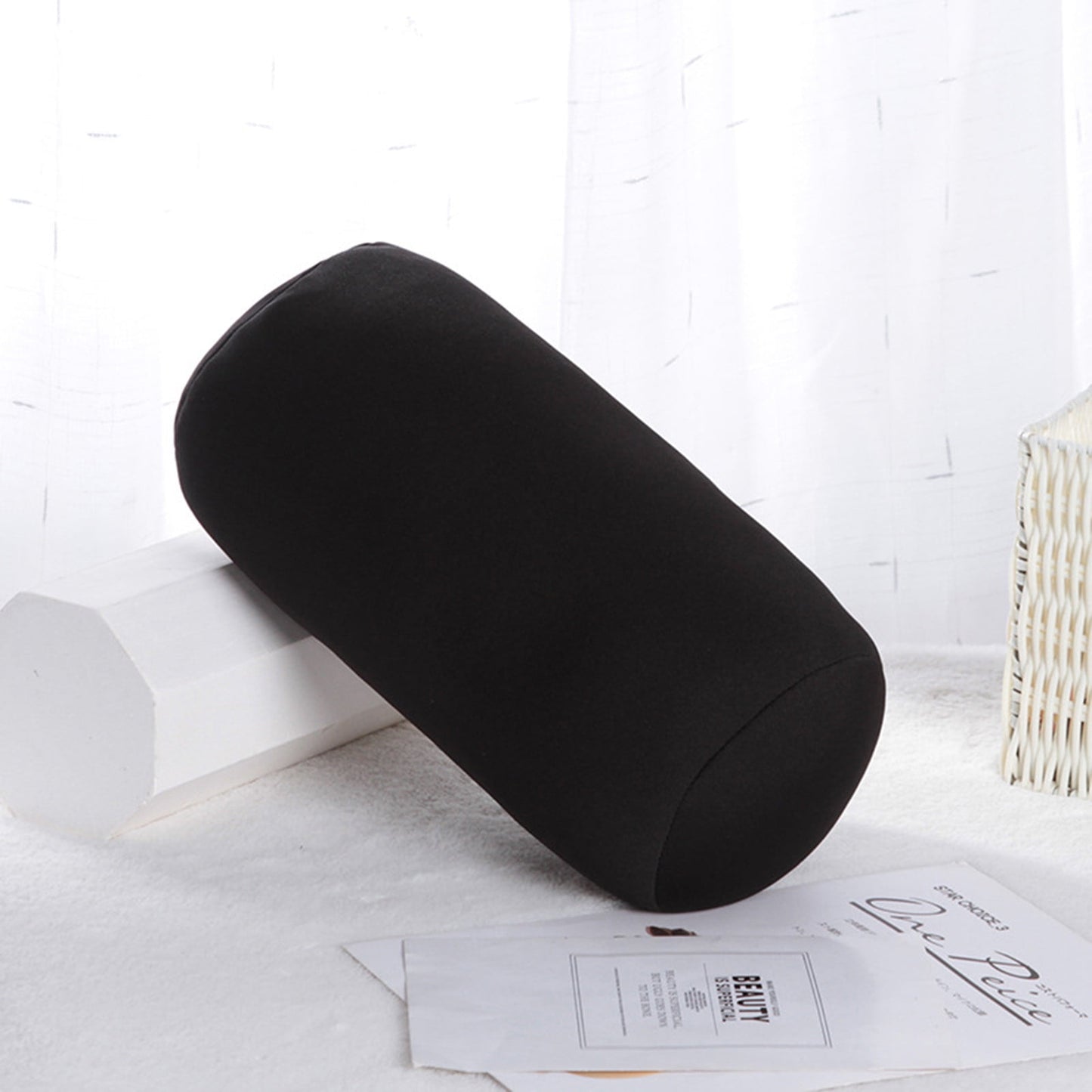 CELNNCOE Throw Pillows,Cylinder Memory Foam Roll Cervical Bolster Round Nap Neck Cushion