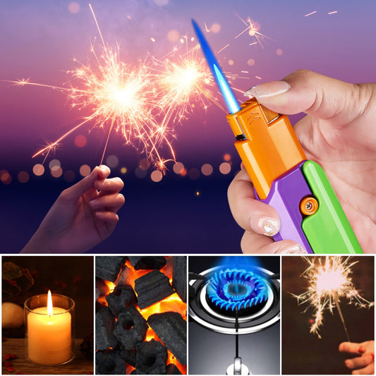CELNNCOE Torch Lighter£¬Windproof Inflatable Lighter With Retractable And Foldable Cool Lighter Blue Flame