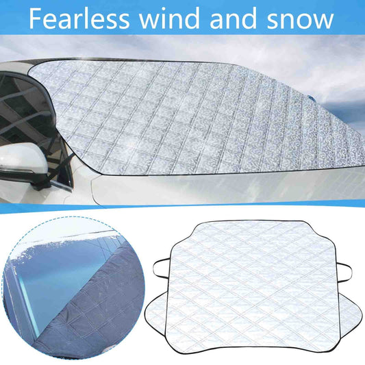 Car Windshield Cover For Ice And Snow,Car Windshield Snow Cover,All-Season Car Windshield Cover, Sun Shade & Snow Protector With Side Mirrors Flaps,Windshield Frost Cover For Summer & Winter