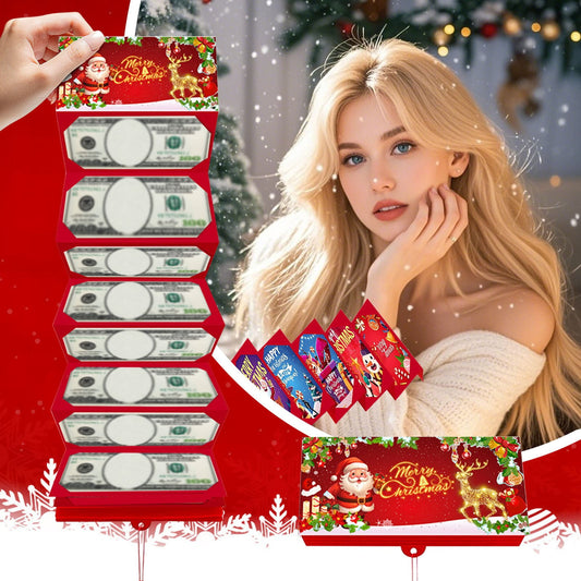 Christmas Gift Card Booklet,Christmas Cash Gift Envelopes,Christmas Money Holder Or Gift Card Holder With 10 Slots Surprise Christmas Xmas Gift Card Holder, For Cash Checks Or Gift Cards Supplies
