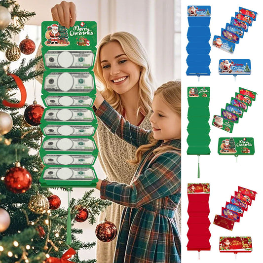 Christmas Gift Card Booklet,Christmas Cash Gift Envelopes,Christmas Money Holder Or Gift Card Holder With 10 Slots Surprise Christmas Xmas Gift Card Holder, For Cash Checks Or Gift Cards Supplies