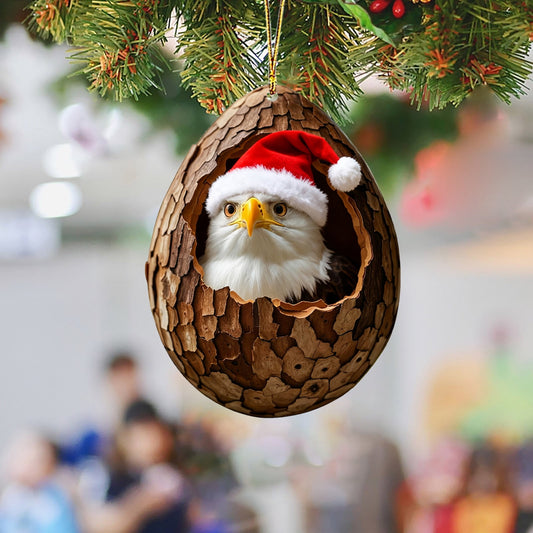 Christmas Hat Forest Animal Acorn Ornaments ¨C Cozy Forest Christmas Ornament,Woodland Friends Acorn Ornaments,2D Flat Acrylic Pine Cone Animal Decoration,Christmas Tree Decor,Car Mirror,Gifts