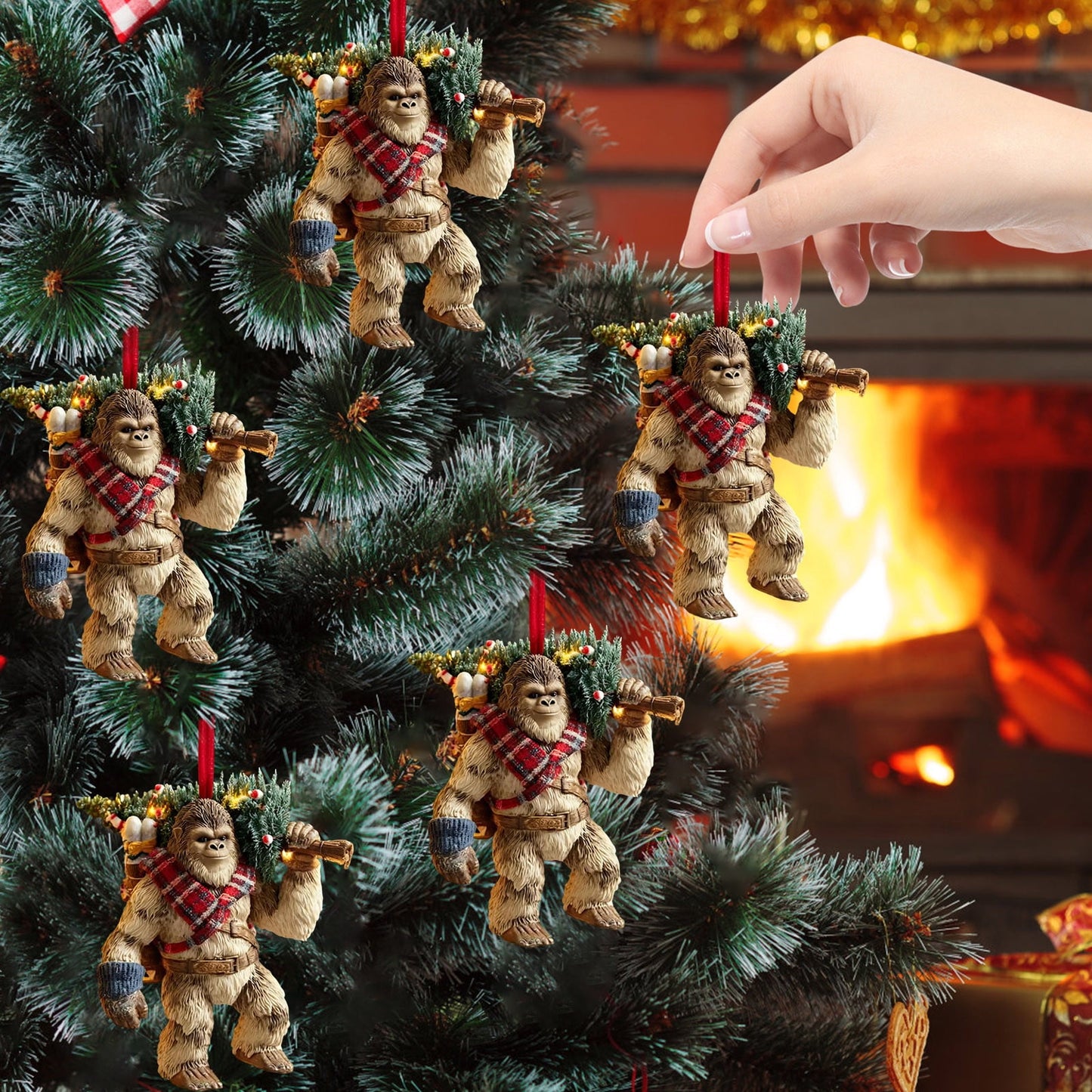 Christmas Ornament Ornament¨C Myth Meets Holiday Magic, Funny Sasquatch Holiday Decor For Christmas Tree, Unique Wildlife Wonders Collection Ornament Lovers And Collectors