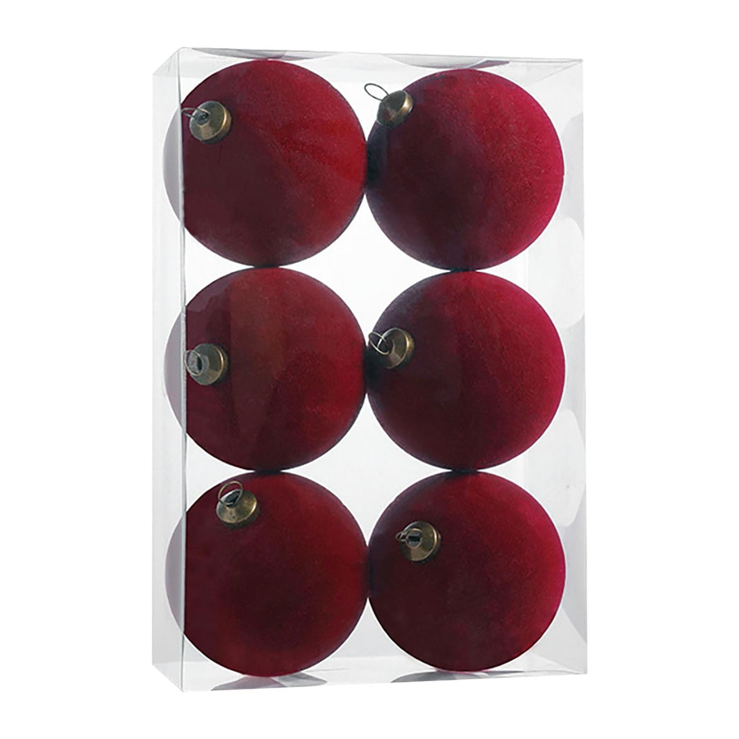 Velvet Christmas Ornaments Balls, 6pcs 3.15-Inch Inch Large Velvet Ornaments for Christmas Tree, Soft Flocked Christmas Ornaments Hanging for Christmas Tree Home Office Decoration