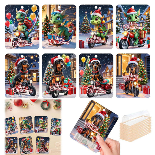 Christmas Money Holders Ornaments, 8pcs Christmas Money Holders for Cash Gift, Unique Cash Gift Card Holders for Christmas Tree Hanging Decoration