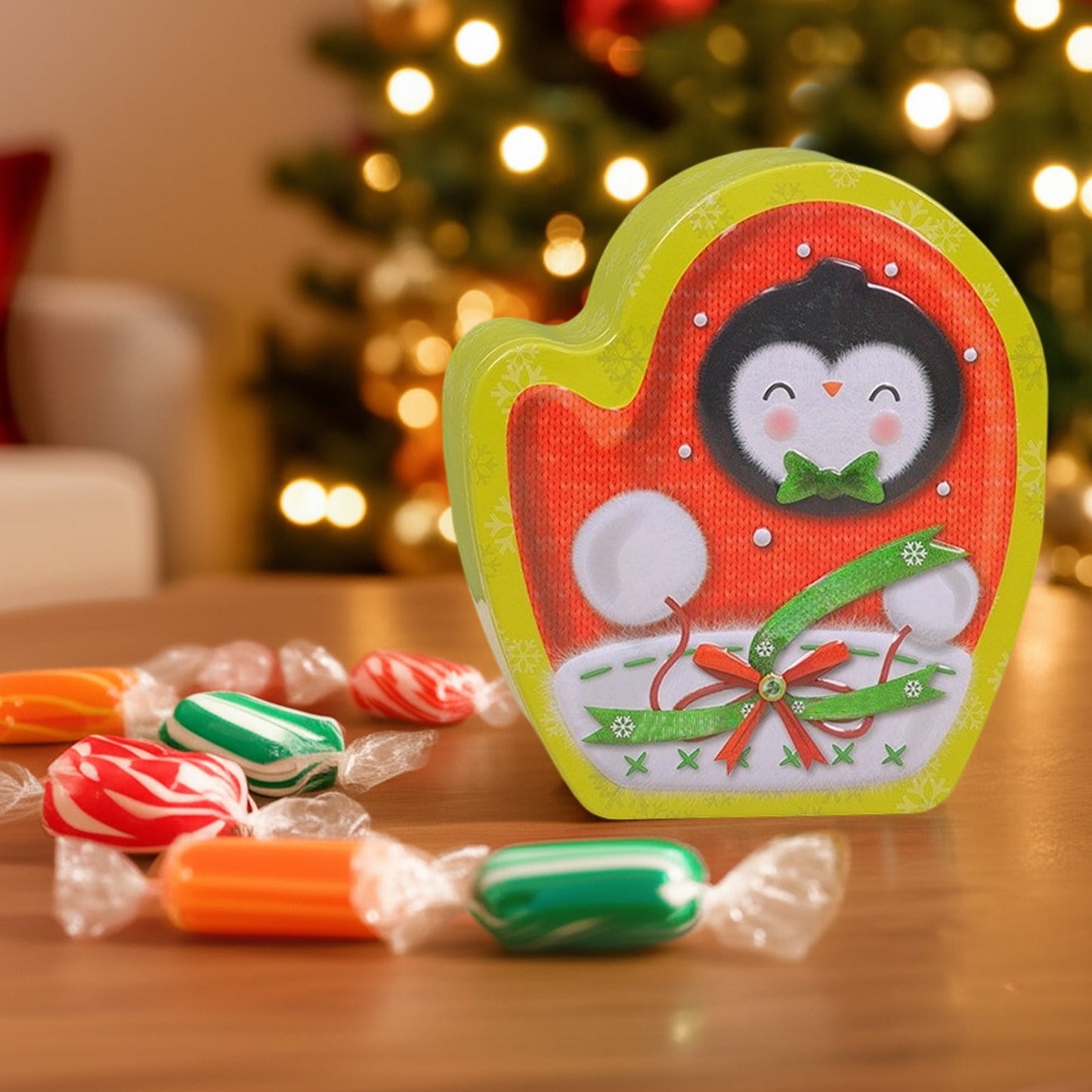 Christmas Special-Shaped Iron Box,Candy Cookie Tins With Lids,Christmas Candy Tins With Lids,Christmas Themed Santa Claus Metal Storage Tin,Decorative Candy Cookies Box For Holiday Gift Giving