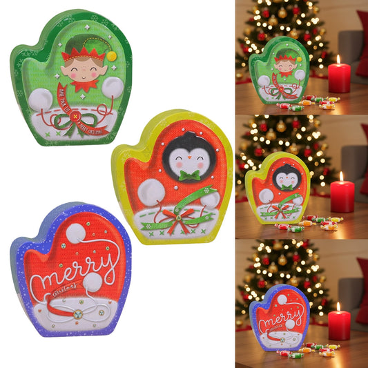 Christmas Special-Shaped Iron Box,Candy Cookie Tins With Lids,Christmas Candy Tins With Lids,Christmas Themed Santa Claus Metal Storage Tin,Decorative Candy Cookies Box For Holiday Gift Giving
