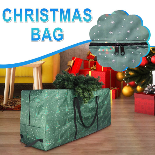 Christmas Tree Bag,Christmas Tree Storage Bag,Stores 122*38*51Cm Artificial Xmas Holiday Tree, Durable Waterproof Material, Zippered Bag, Carry Handles, Protects Against Dust, Insects And Moisture