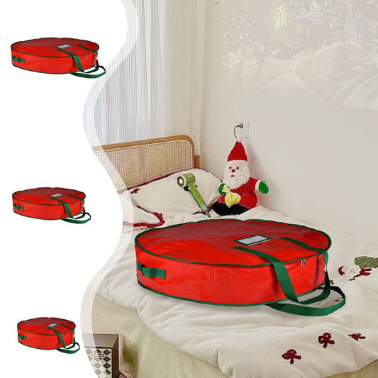 Christmas Wreaths For Front Door,Christmas Tree Bag,Christmas Tree Storage,Christmas Door Cover,Christmas Wreath Storage Bag,Christmas Ribbon Storage Bag Christmas Tree Ball Rattan Storage Bag