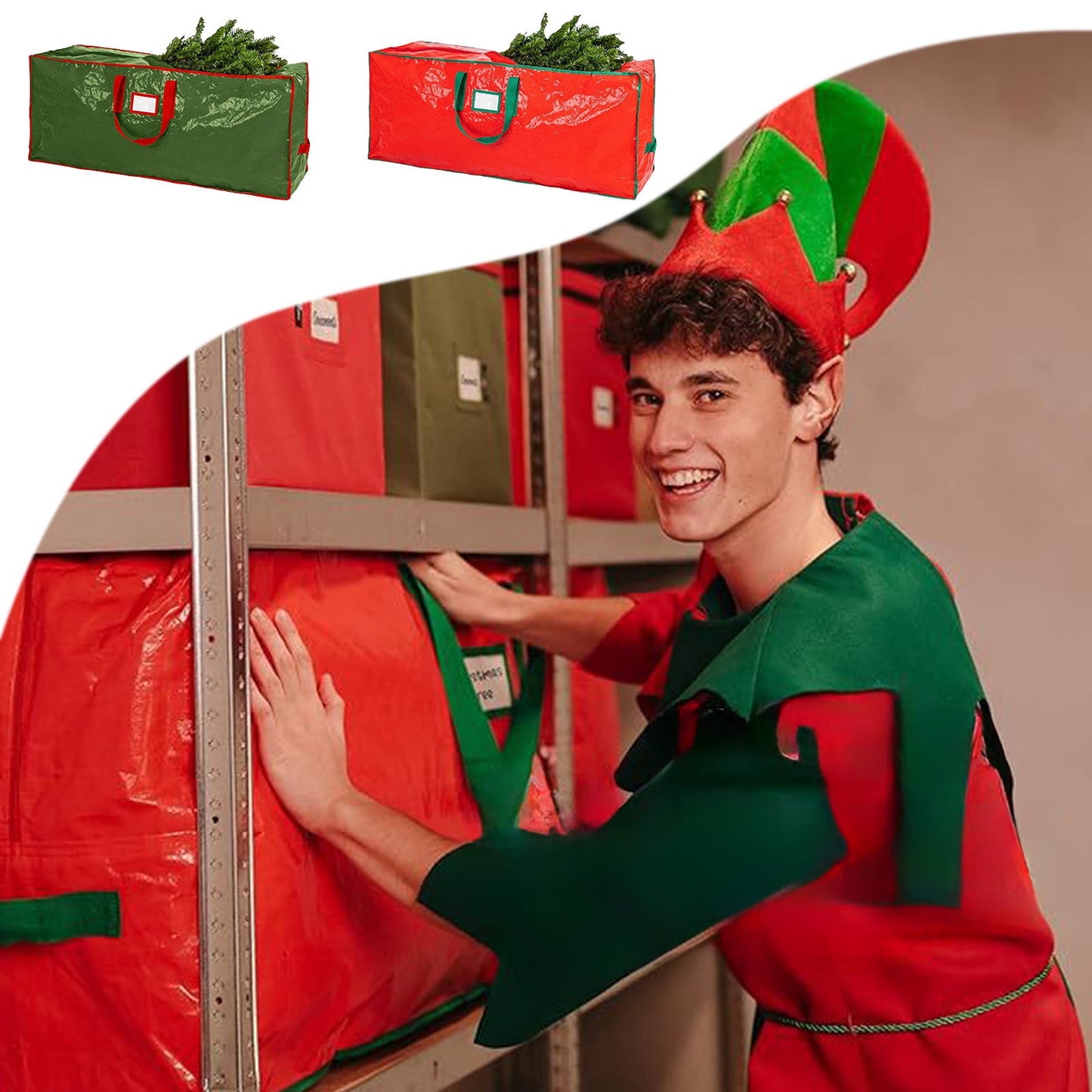 Christmas Wreaths For Front Door,Christmas Tree Bag,Christmas Tree Storage,Christmas Door Cover,Christmas Wreath Storage Bag,Christmas Tree Packing Bags Waterproof Laminating Moving Bags