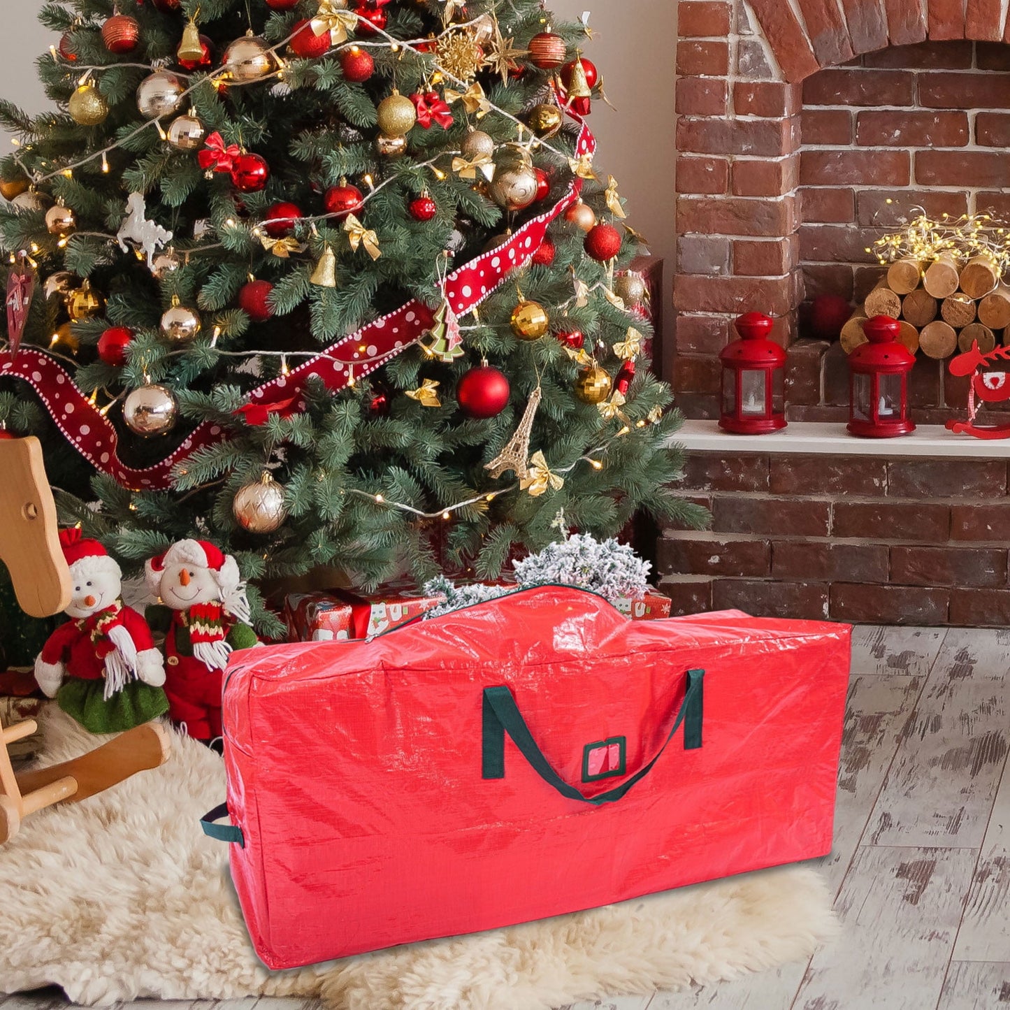 Christmas Wreaths For Front Door,Christmas Tree Bag,Christmas Tree Storage,Christmas Wreath Storage Bag,Holiday Item Outdoor Moistures Proof Dustproofs Handheld Moving Bags Large Capacity