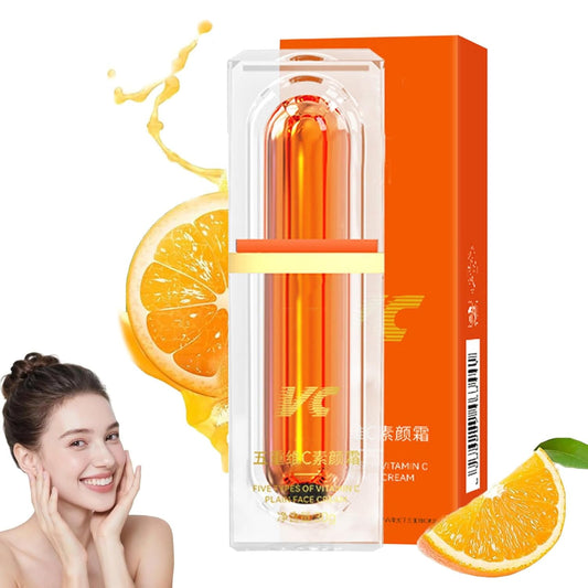 Five Vitamin C Tone Up Cream, Vitamin C Cream for Face, Quick Makeup Moisturizer for Radiant Skin, Face Moisturizing Deep Hydration Toning, for All Skin Types & Daily Use New,1PCS