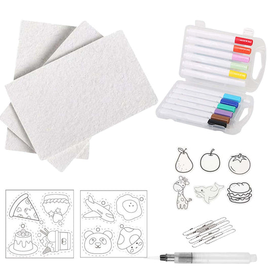 Magic Foam Texture Painting Kit,Magic Paint For Crafts, Magic Foam Kit Paint Drawing Canvas Sponge (10Pcs)