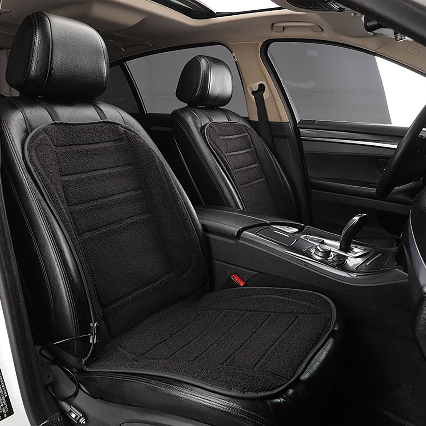 Heated Car Seat Cushion!Smart Car Research Heating Pad Lambs Wool Cushioning 12 V High Low-Grade,Black