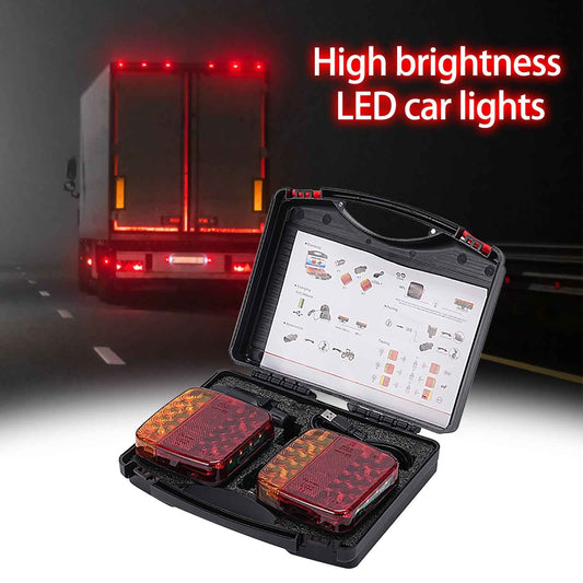 Wireless Trailer Lights, 2025 New Magnetic Wireless Tail Lights for Trailer, Portable LED Tow Tail Lights Kit for Trucks, Boat, RV, Vehicle trailer lights 1Set-2pack