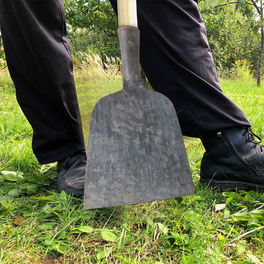 Danieerclosy Outdoor Garden Cleaning Wooden Handle Flat Head Shovel