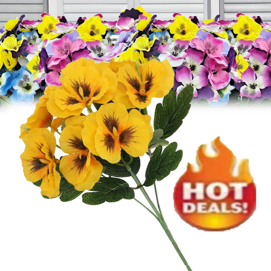 Artificial Flowers For Outdoors,7*13 Colorful Fake Flowers Clearance, Lifelike Silk Flower For Outside,Outdoor Faux Plants Artificial Plants Outdoor Faux Flowers For Outdoor Planters