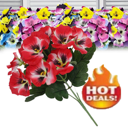 Artificial Flowers For Outdoors,7*13 Colorful Fake Flowers Clearance, Lifelike Silk Flower For Outside,Outdoor Faux Plants Artificial Plants Outdoor Faux Flowers For Outdoor Planters