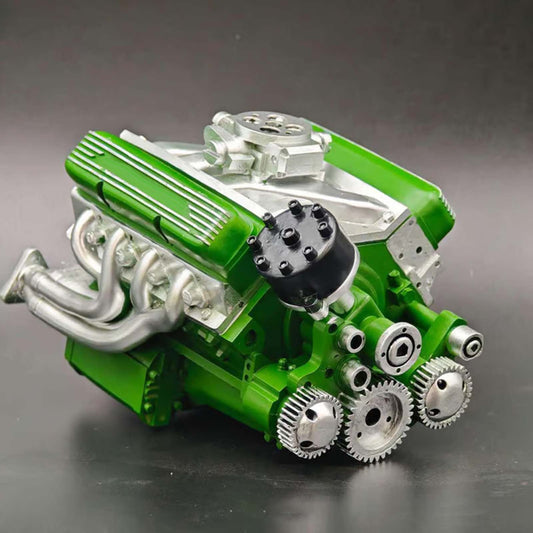 V8 Engine Kit, Gasoline Small-Block Engine Model Kits, Mini V8 Model Engine Kit, 4-Stroke 44cc Water-Cooled 1/6, for Hobbyists & Collectors