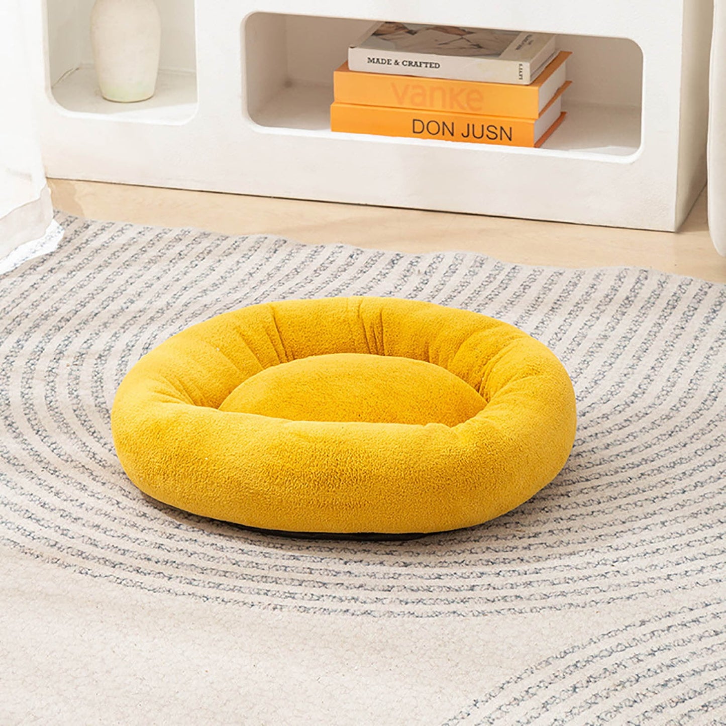 Dog Bed Clearance£¬Four Season Universal Bed Short Plush Pet Bed Pad Four Season Universal Comfortable Soft Cushion 50x50cm£¬Yellow